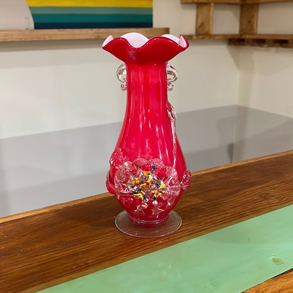 Vintage glass vase